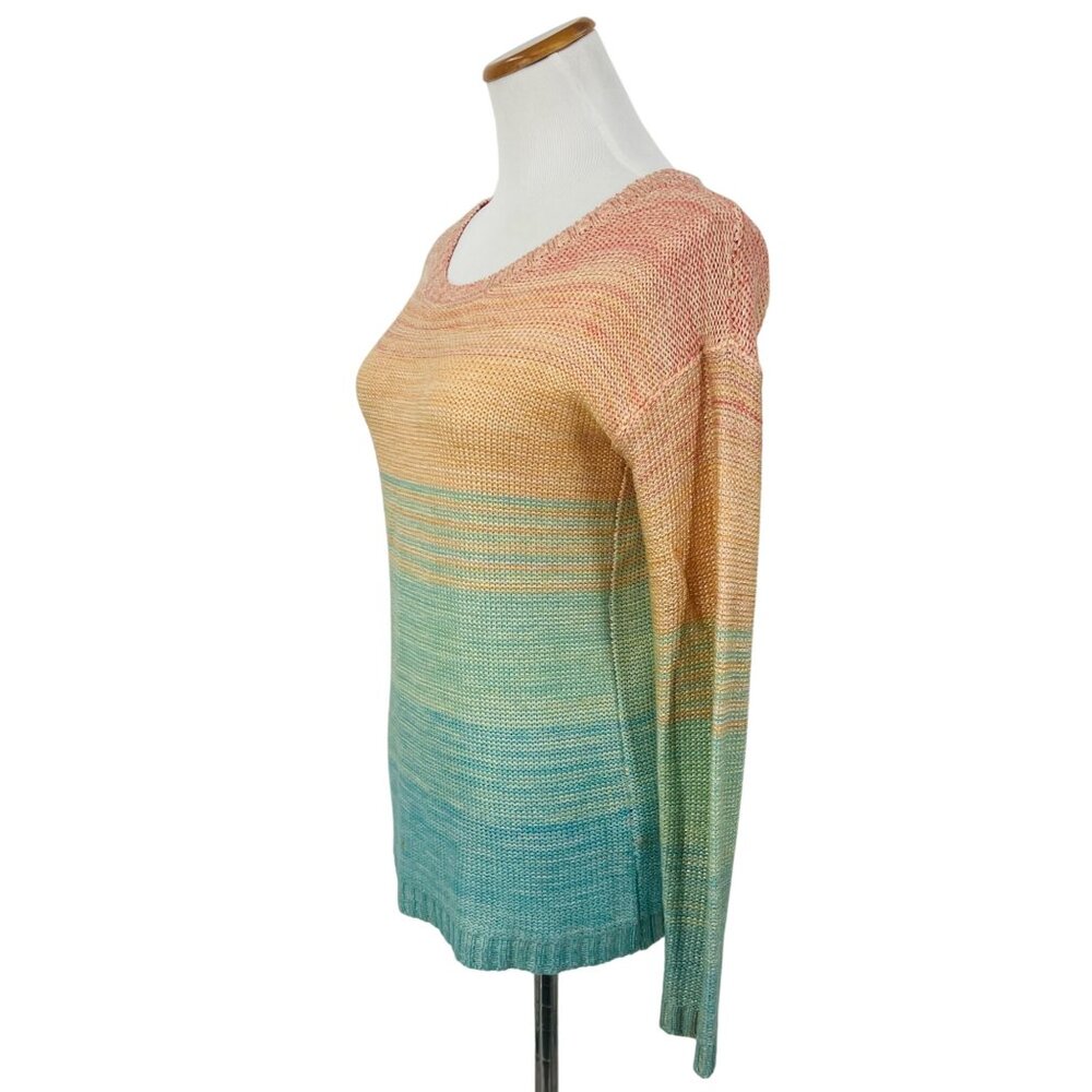 Anthropologie x Willow & Clay Ombre Rainbow Metallic Threading Knit Sweater - Picture 5 of 12
